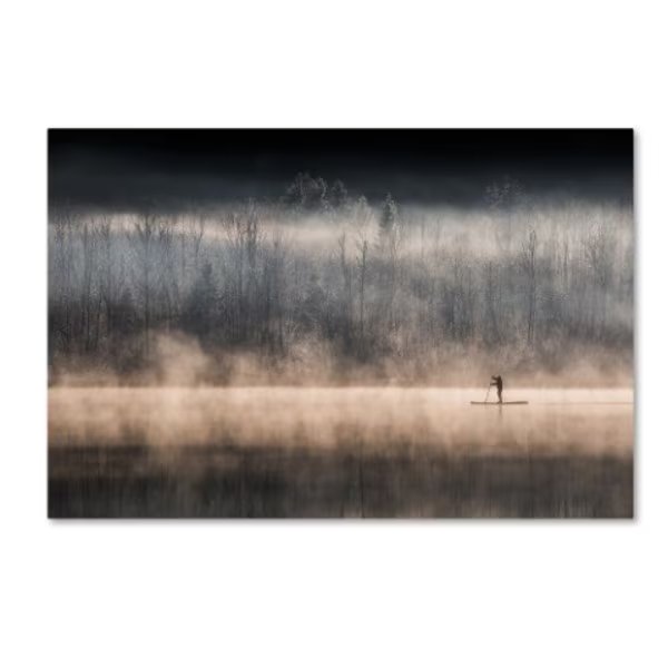 Miha Pavlin 'Suping On Bohinj Lake' Canvas Art, 30x47, Trademark Fine Art, Mfr#: 1X03968-C3047GG